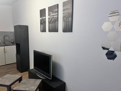 TV a/nebo společenská místnost v ubytování TOP 5 Helle Kleinwohnung mit eigenem Bad max 2 Gäste