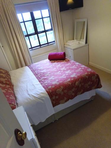 a bedroom with a bed and a window at Pinewood Lodge Guest House in Omagh