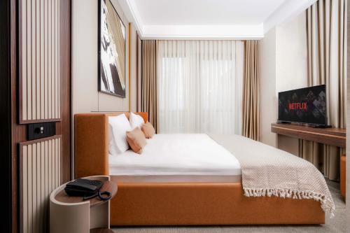 Katil atau katil-katil dalam bilik di Byon Hotel Şile