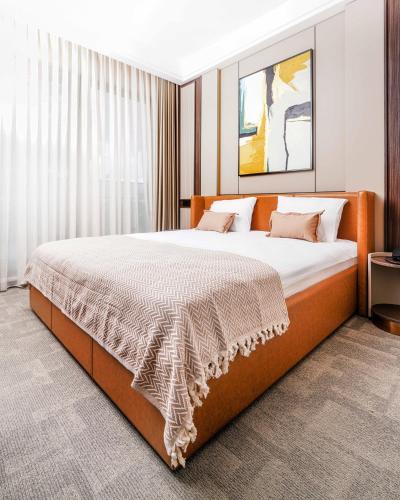 Katil atau katil-katil dalam bilik di Byon Hotel Şile