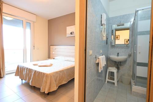 Koupelna v ubytování Hotel Paradiso Verde