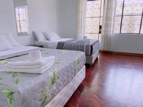 Postel nebo postele na pokoji v ubytování P1 Habitación Privada doble Miraflores, LIMA