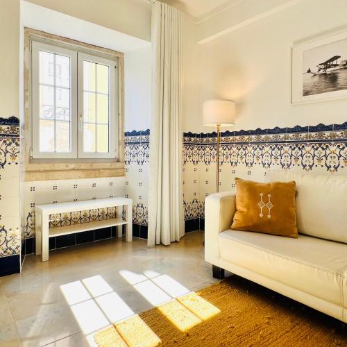 Ένα ή περισσότερα κρεβάτια σε δωμάτιο στο Casa do Aviador