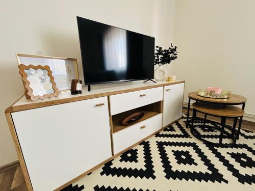 TV a/nebo společenská místnost v ubytování Brno Central Apartment