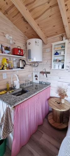 Una cocina o zona de cocina en Tiny House en Trevelin "El Ranchito"