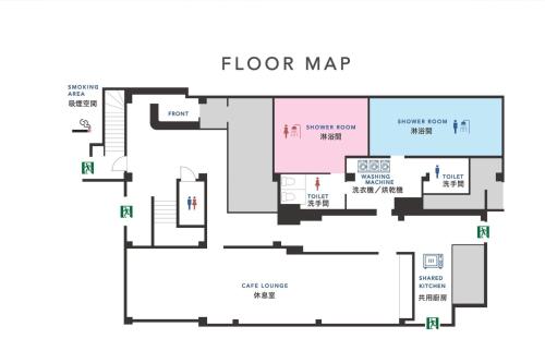 Plano de GUESTHOUSE富士と碧