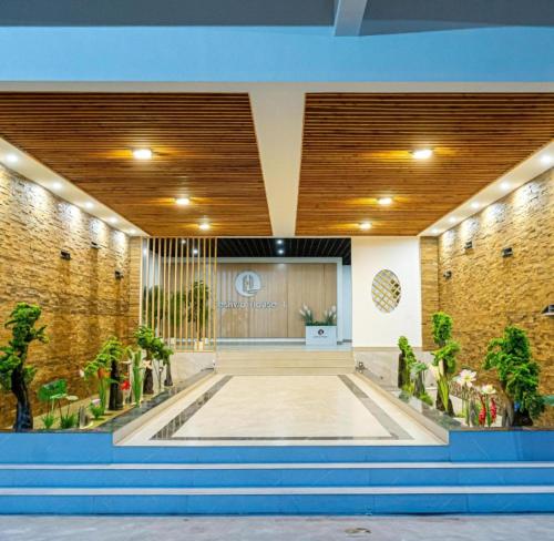 a lobby of a building with a large entrance at The Cozy Corner in Nairobi