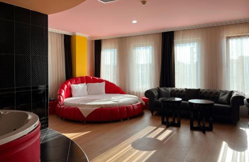 Postel nebo postele na pokoji v ubytování Ottoman Hotel Sakarya
