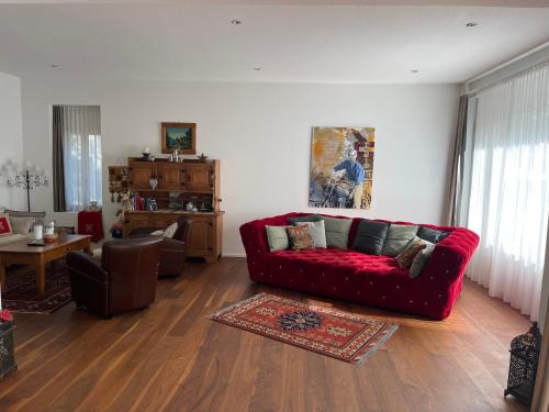Zona de estar de Alpine City Suite