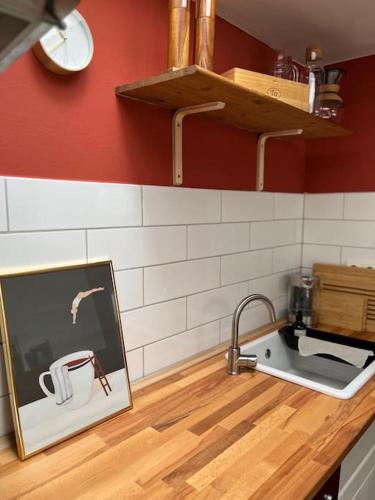 Kuchyň nebo kuchyňský kout v ubytování Apartment "Nachtweide" in Magdeburg