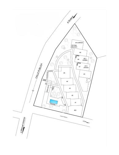 a floor plan of the proposed site of a synagogue at Tico Tico Villas - Adult Only in Manuel Antonio