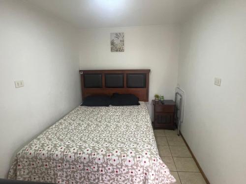 a bedroom with a large bed in a room at Alojamiento Puente Alto in Santiago