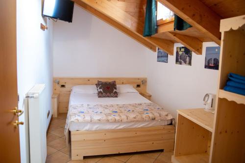 Posteľ alebo postele v izbe v ubytovaní Rifugio Pranolz