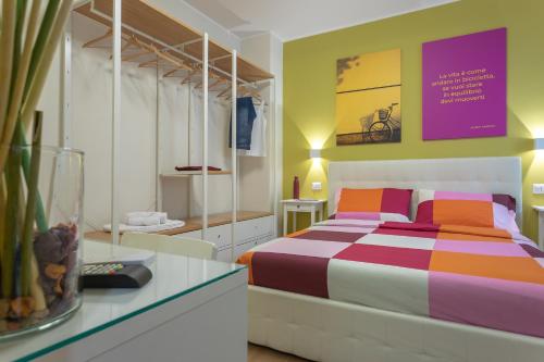 Letto o letti in una camera di B&B Pensieri d'autore - Parcheggio e Self Check-in