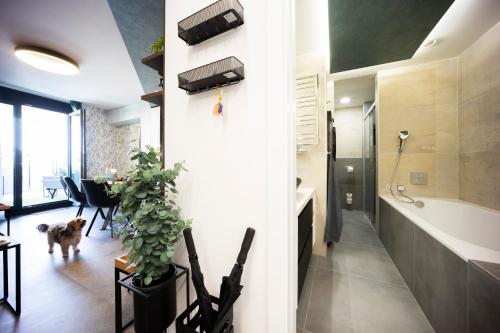 Ванная комната в DH Family and Whirlpool Premium Apartment 3kk, 2x SmartTV-NETFLIX, Big Terrace and Free Parking