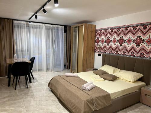 Postel nebo postele na pokoji v ubytování Міні Готель SPA Excellent Family