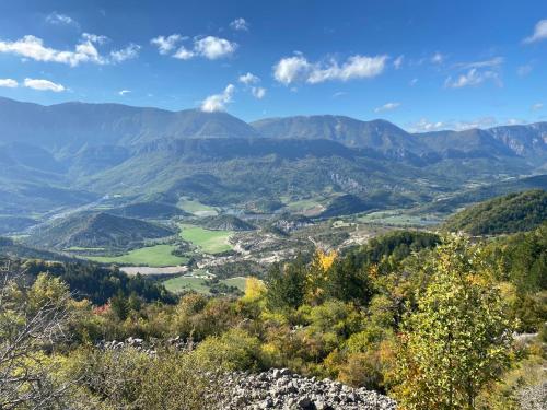 a view of the valley from the mountain at Lou Souleu in Sisteron