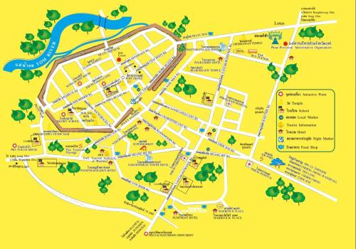 a map of the campus of a park at Maeyom Palace Hotel in Phrae