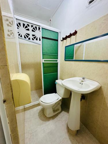 Koupelna v ubytování Hostal La Española de Getsemani