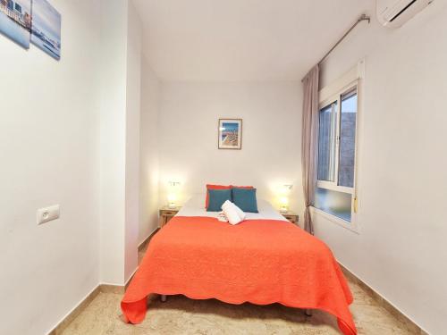 Ένα ή περισσότερα κρεβάτια σε δωμάτιο στο CASA, SOL y PLAYA, Cabo de Gata, Almería