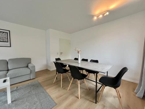 Χώρος καθιστικού στο GuestHouse Bielefeld