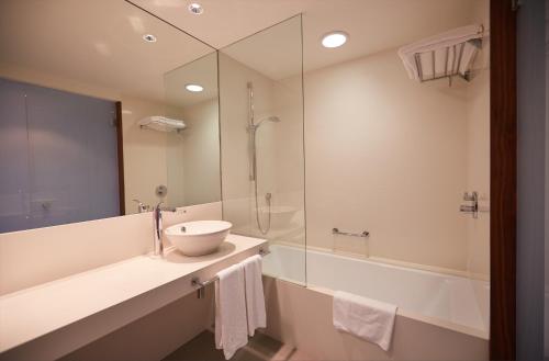 Koupelna v ubytování Hotel Ego