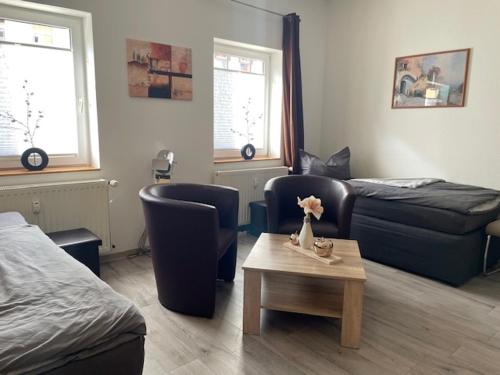 Χώρος καθιστικού στο Appartements Nordhausen