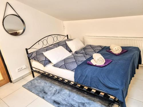 Postel nebo postele na pokoji v ubytování Apartmán Bystrc, Brno
