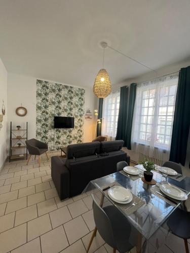 Posezení v ubytování L'Oasis Arrageoise 45m2 4 personnes hyper centre