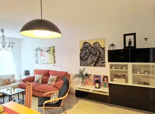 O zonă de relaxare la "Casa Colorá" en Sevilla