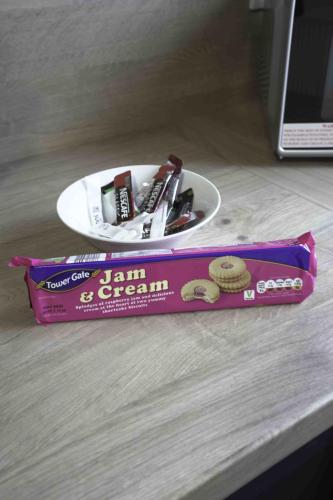a box of oreos and a plate of cookies at Cochran House in Bathgate