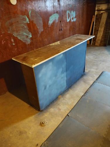 a blue box sitting on top of a table at The Carew House Sleeps 10 Fenced 4BR Full Kitchen Steps2 YCP in York