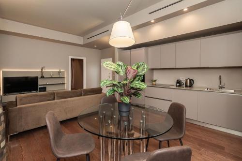Kuchyň nebo kuchyňský kout v ubytování Carignano luxury suite
