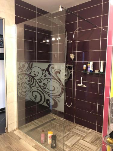 Bilik mandi di Chambre chez Delphine et Guillaume salle de bain et wc commun