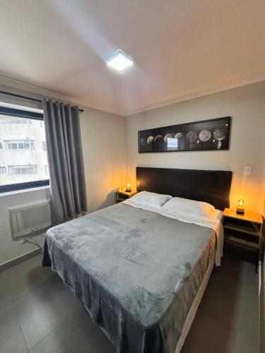 Katil atau katil-katil dalam bilik di Hotel Biena Sena Madureira Vila Mariana com cozinha e garagem 1009
