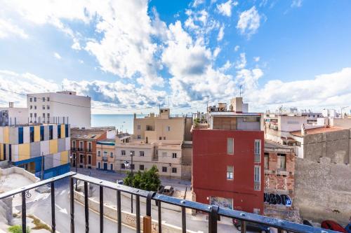 a view of a city from a balcony at Mediterranean Loft in Alicante
