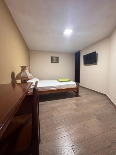 TV a/nebo společenská místnost v ubytování Hotel Casa Colonial Montufar