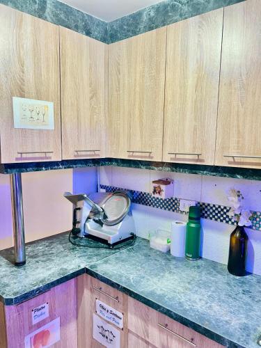 Dapur atau dapur kecil di Hostal Brisas del Sur