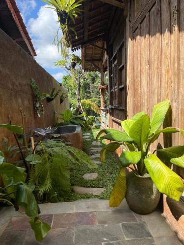 Taman di luar Umah Capung Sebatu Villas