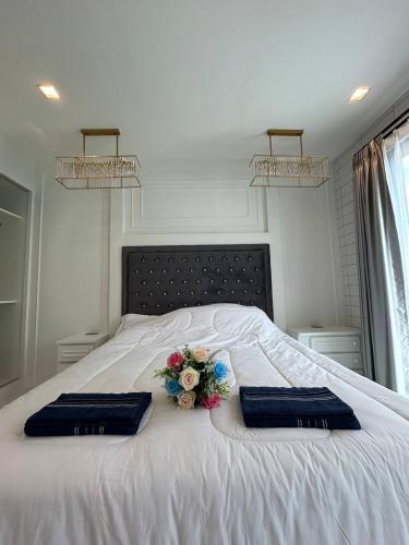 Cama o camas de una habitación en Baan Pool Villa Chonburi