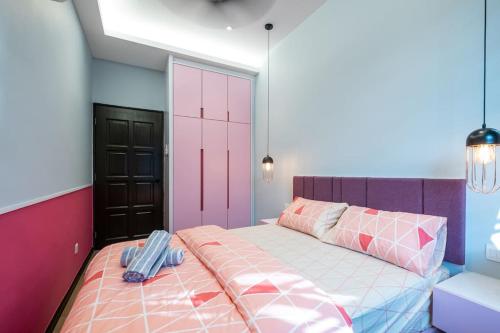 Letto o letti in una camera di 4Rooms Elegance Dream House - 5Mins to Icon City