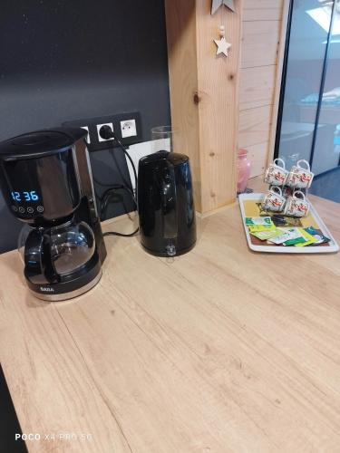 a coffee maker sitting on top of a counter at loftvesubie Studio in Saint-Martin-Vésubie