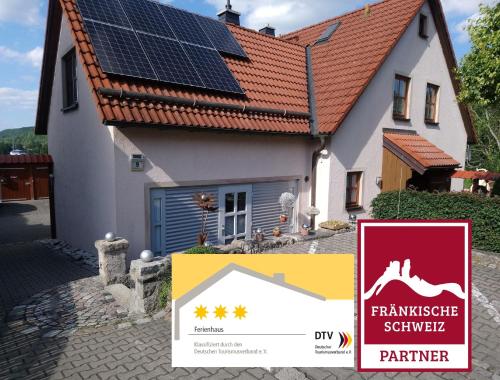 Certifikát, hodnocení, plakát nebo jiný dokument vystavený v ubytování Ferienhaus Nr 2 - Das kleine Haus im Haus