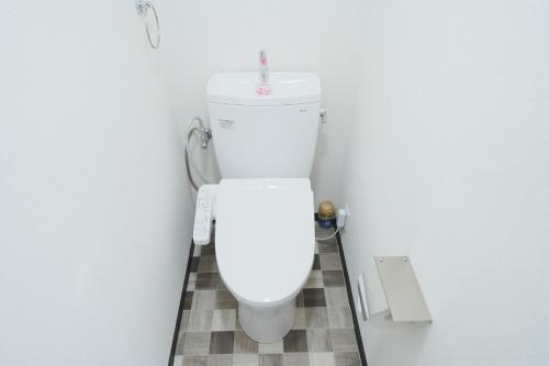a bathroom with a white toilet in a stall at 東京リリアルホテル501 in Tokyo