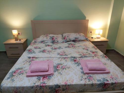 Postel nebo postele na pokoji v ubytování Ledi Apartments