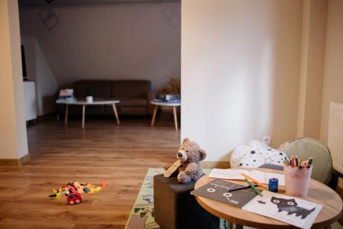 Χώρος καθιστικού στο Apartamenty Pruskie