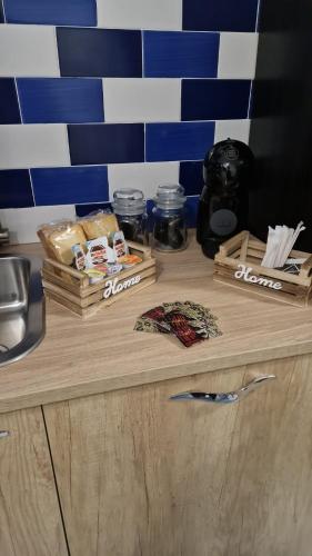 a counter with some food on top of it at Dama Room in Vietri sul Mare