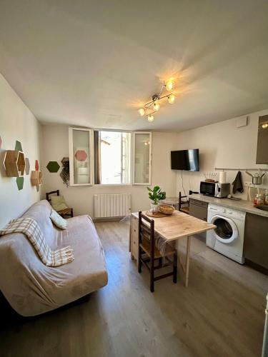 Posezení v ubytování Appartement Résidence Beau Rivage, Ax-les-Thermes