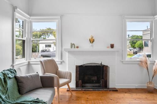 Χώρος καθιστικού στο Mibnb York St Geelong