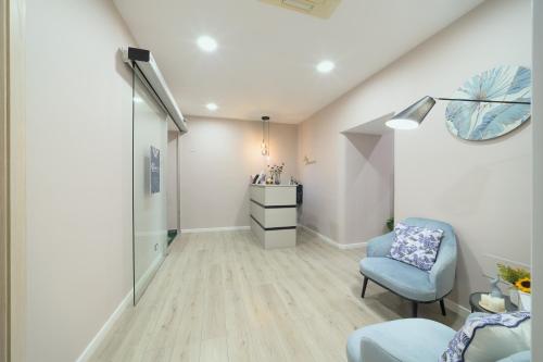 Χώρος καθιστικού στο B&B Les Lumières